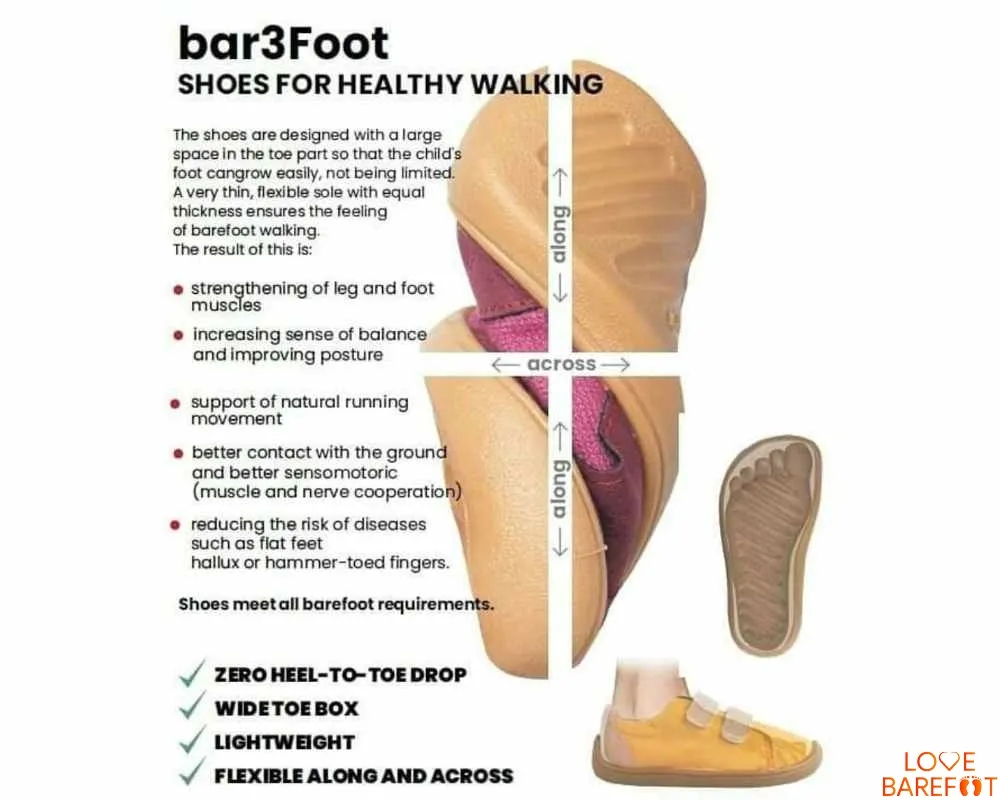 3F Bar3foot Zapatillas Respetuosas Elf Gris