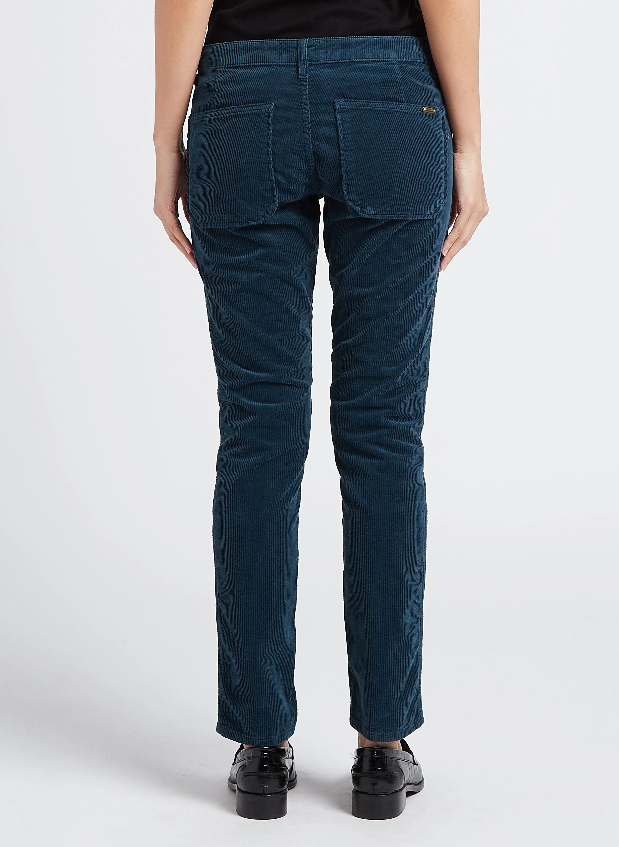 ACQUAVERDE PIERCE  PANTALóN SLIM DE PANA EN AZUL