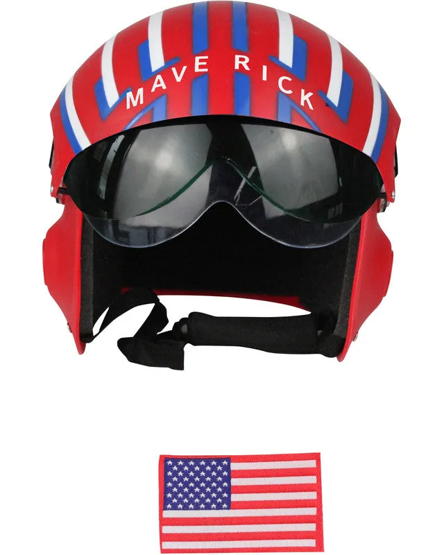Adult's Air Force Combat Pilot Maverick Red Helmet