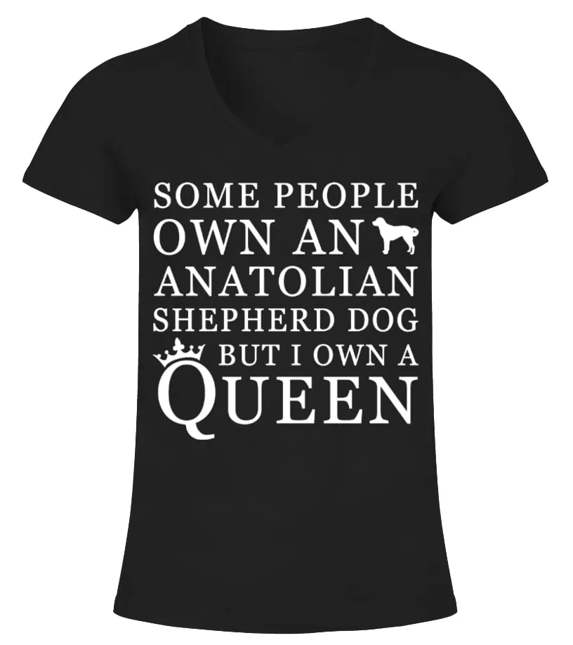 ANATOLIAN SHEPHERD DOG  FUNNY TSHIRT CAMISETA CUELLO PICO MUJER