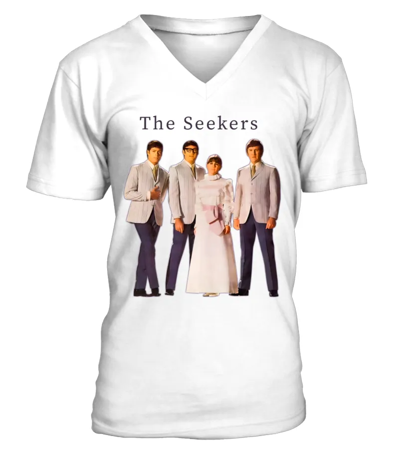 AUS052WT. BEST OF THE SEEKERS   THE SEEKERS CAMISETA CUELLO EN V UNISEX