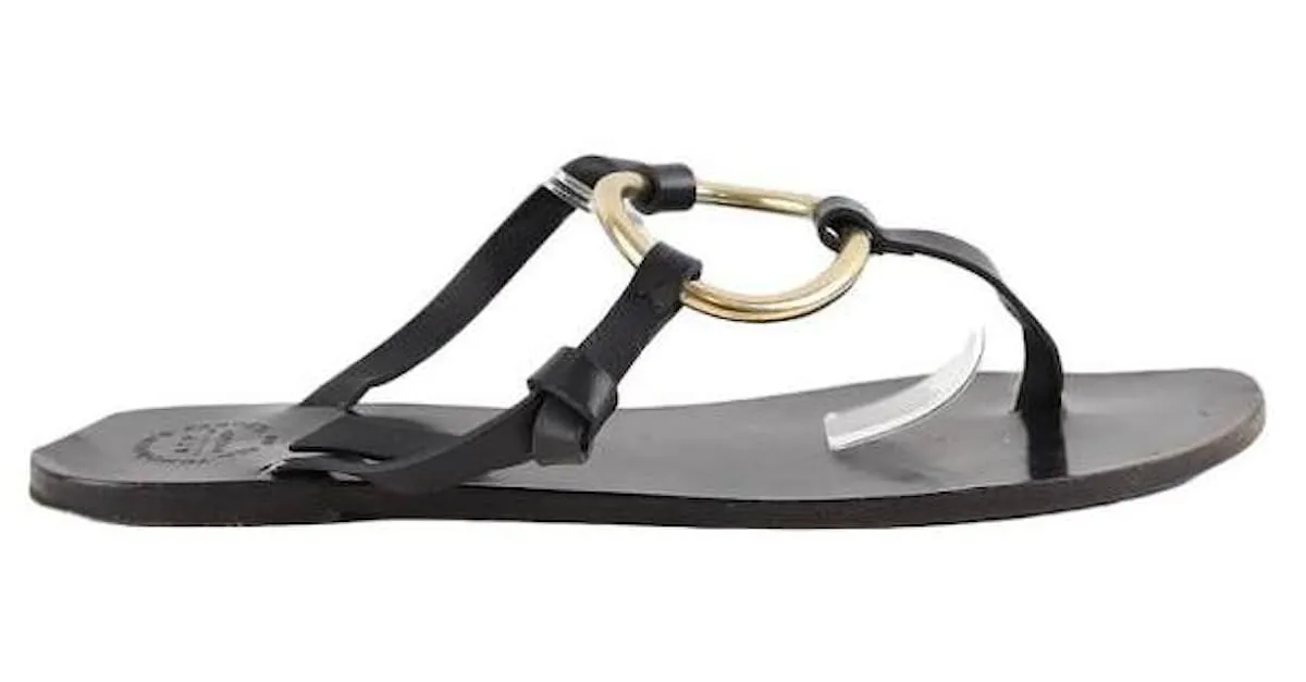 Autre Marque Zapatos sandalias de cuero. Negro 