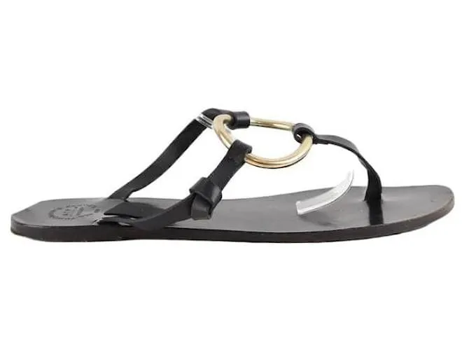 Autre Marque Zapatos sandalias de cuero. Negro 