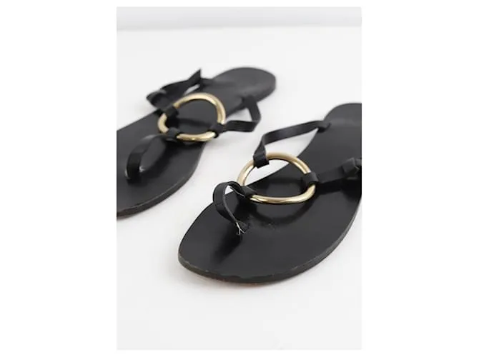 Autre Marque Zapatos sandalias de cuero. Negro 