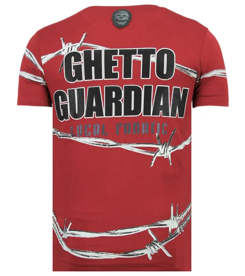 BAD ANGEL RHINESTONES  CAMISETAS HOMBRE  6318B  BURDEOS