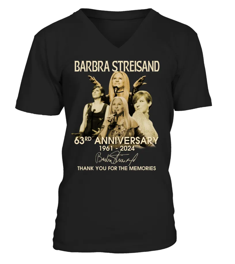 Barbra Streisand 63rd Anniversary Memories Camiseta cuello en V Unisex