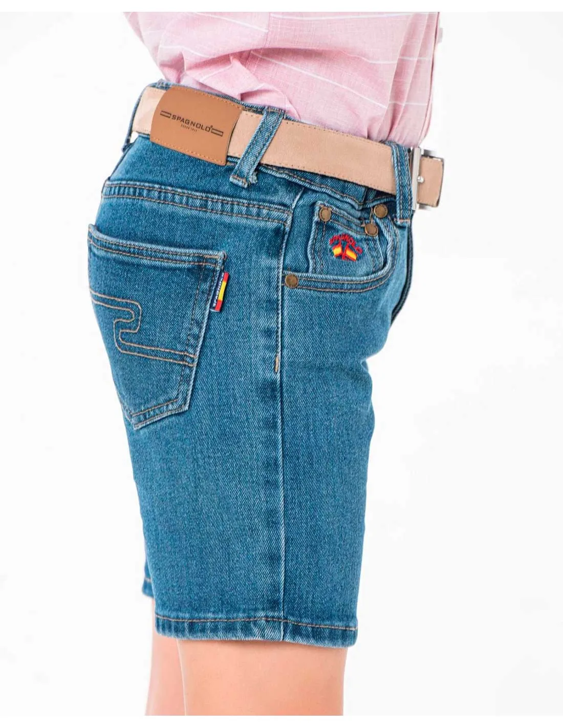 Bermuda Denim Elástica Niño Azul de Spagnolo