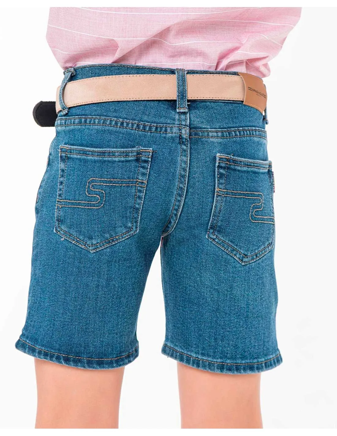 Bermuda Denim Elástica Niño Azul de Spagnolo