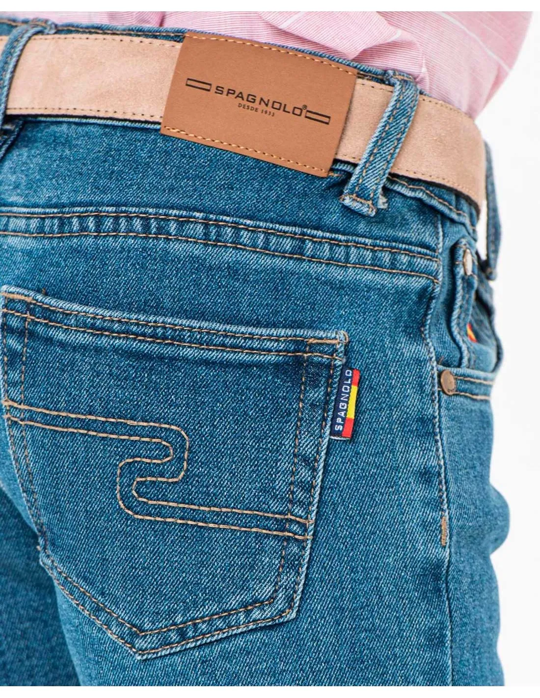 Bermuda Denim Elástica Niño Azul de Spagnolo