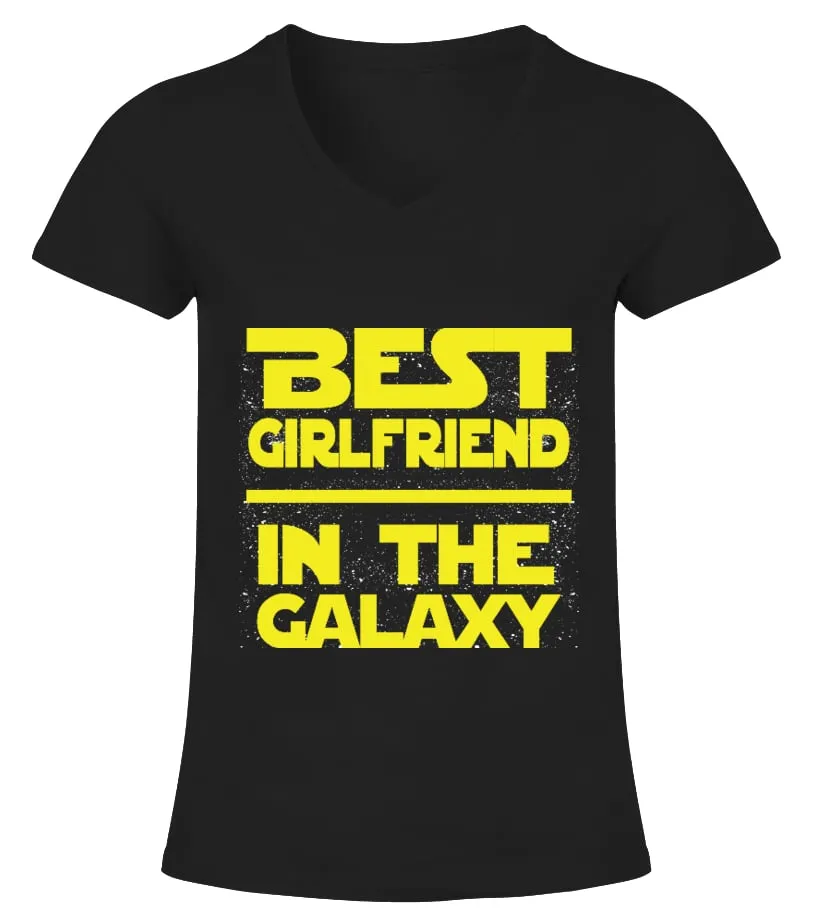 Best Girlfriend in the Galaxy Camiseta cuello pico Mujer