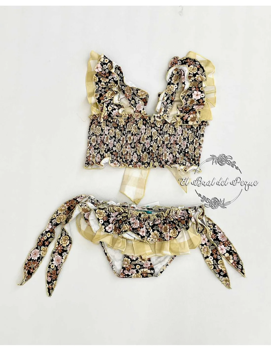 Bikini Bandó Niña La Martinica Familia Bambú Estampado Flores