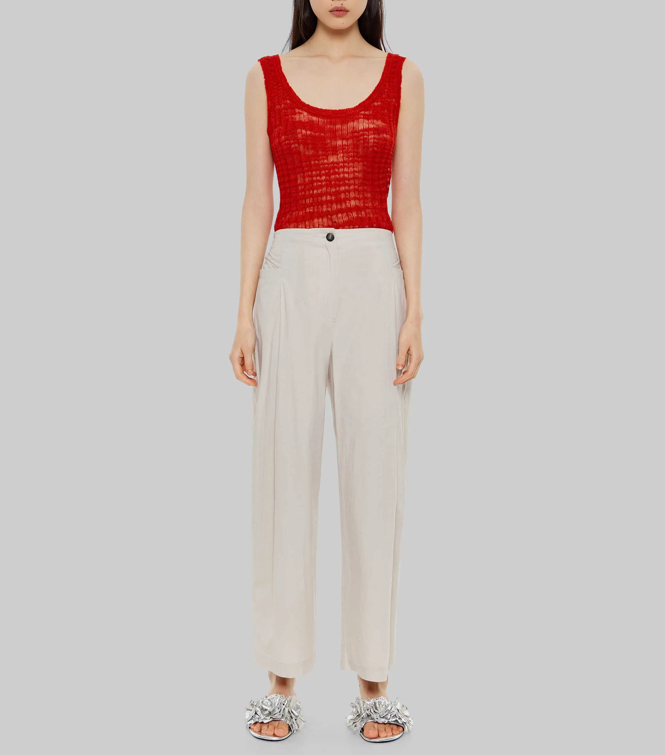 Bimba y Lola Pantalón campana algodón Mujer