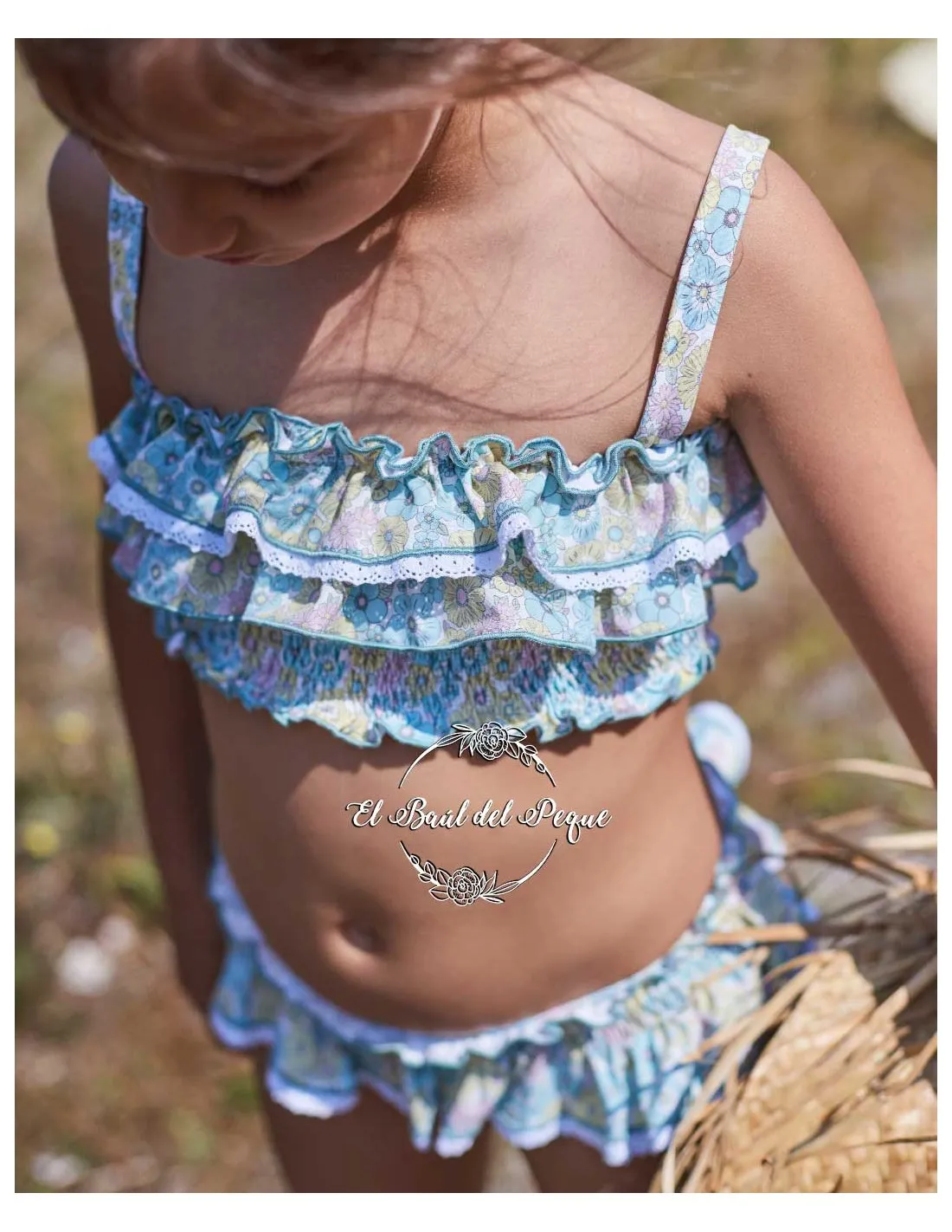 Biquini Niña La Martinica Familia Colombia Estampado Flores