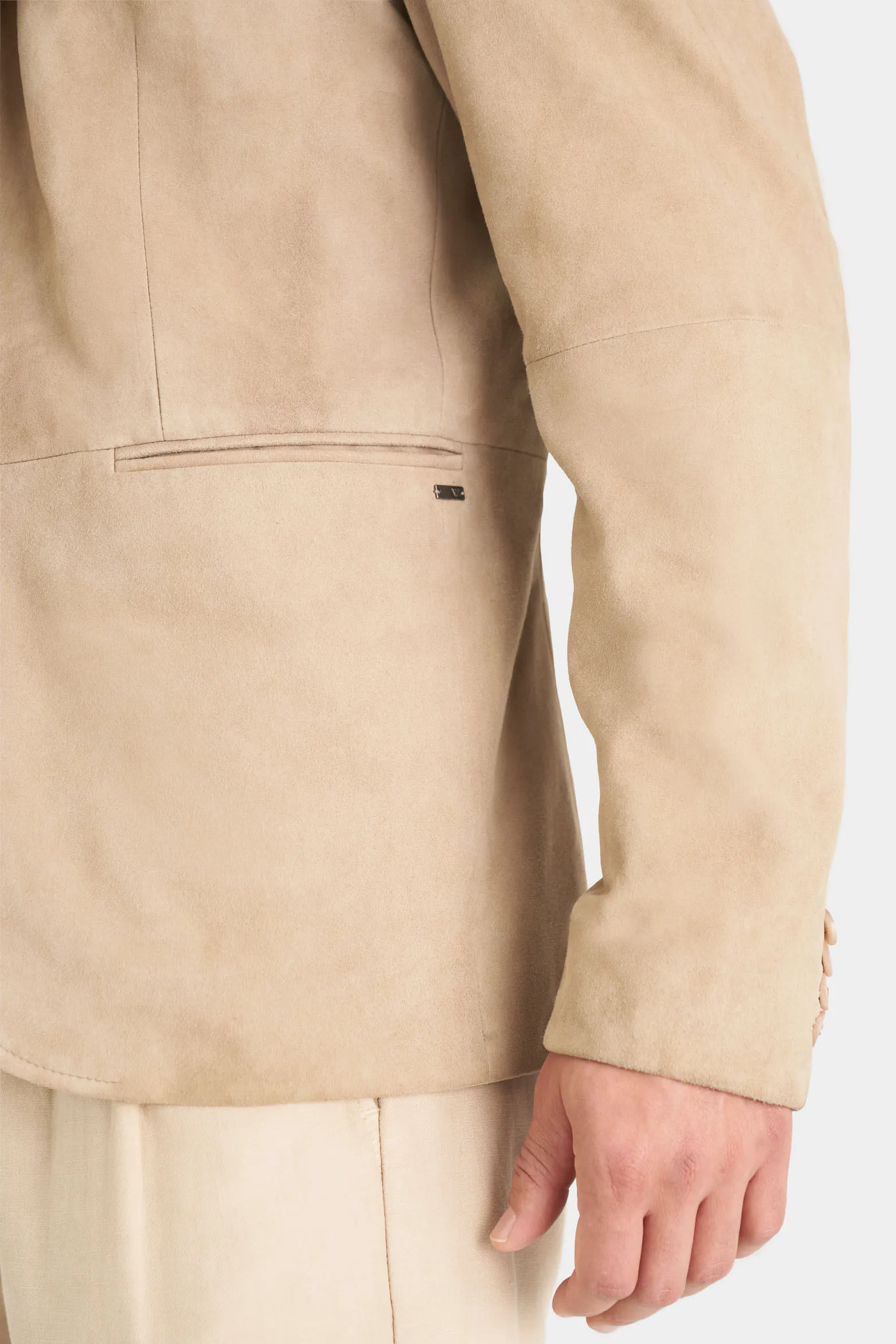 Blazer niger de gamuza para hombre fit semi ajustado