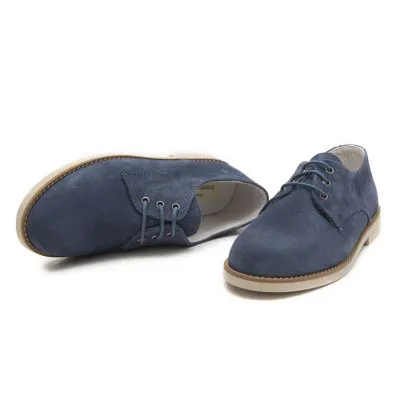 Blucher comunion liso azul iris