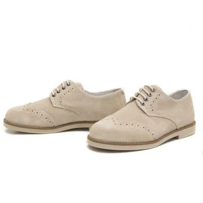 Blucher comunion serraje beige