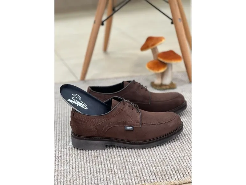 BLUCHER DE PIEL SERRAJE CON TEXALIVE 3943 CALZADOS GAYOSO EN COLOR MARRÓN