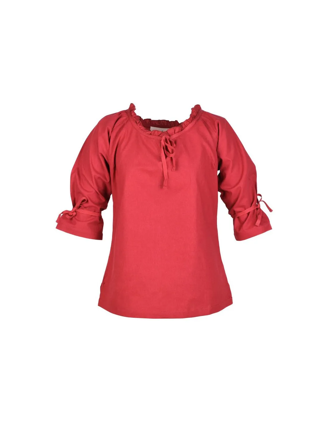 Blusa medieval mujer Birga, rojo