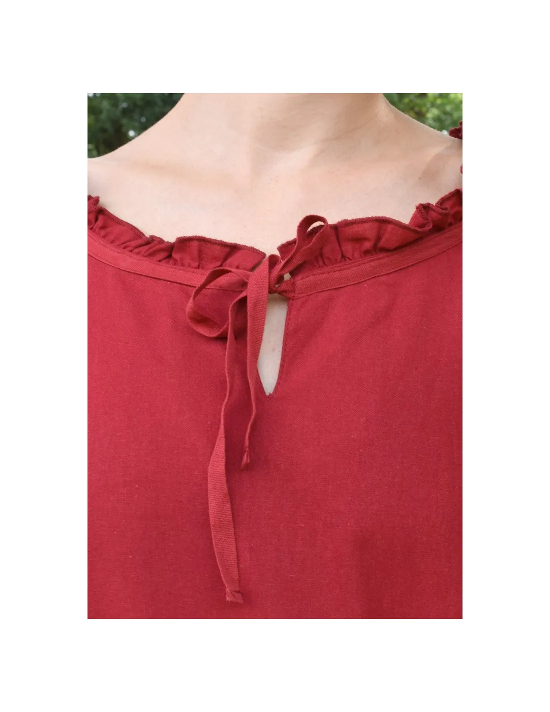 Blusa medieval mujer Birga, rojo