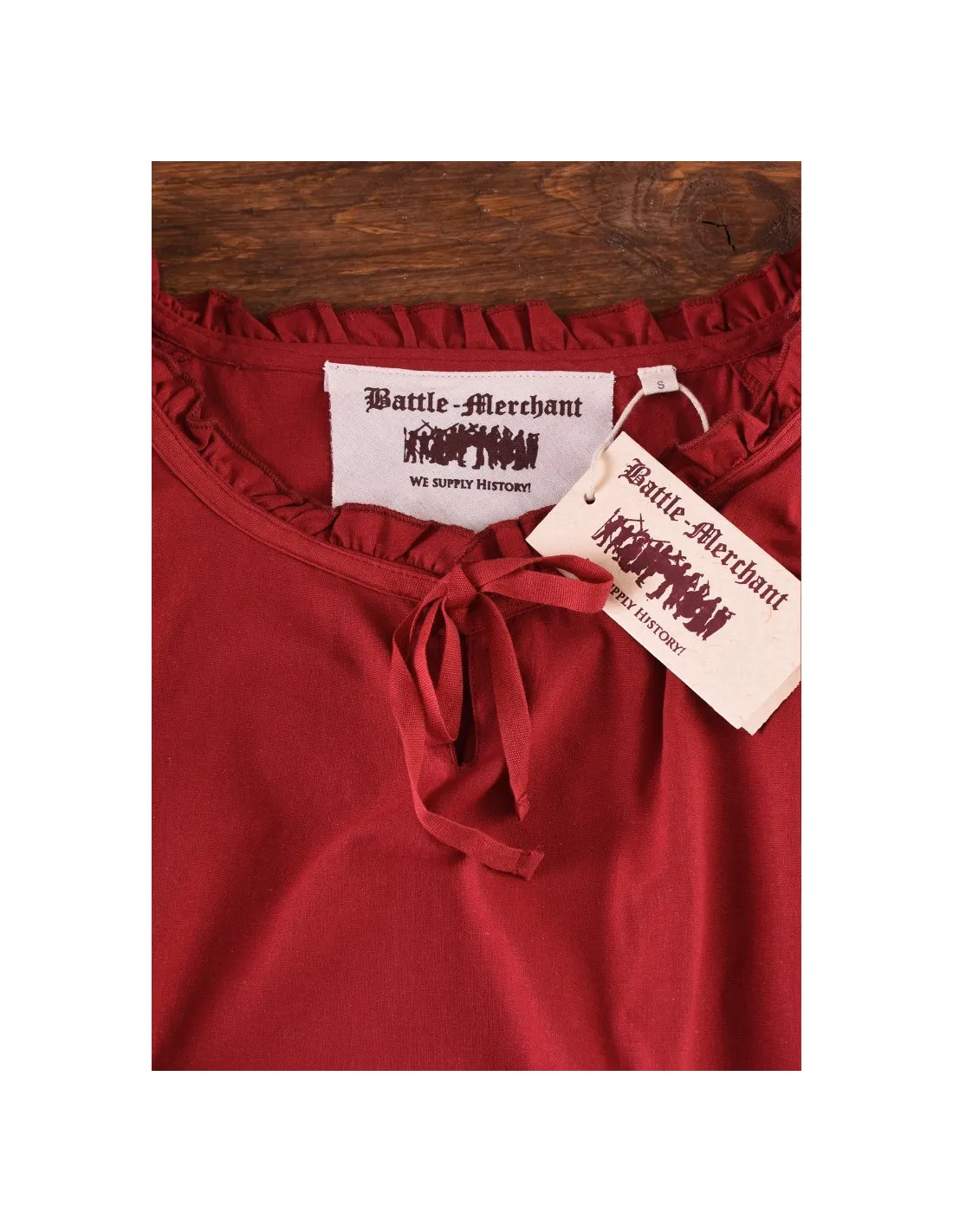 Blusa medieval mujer Birga, rojo