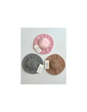 Boina Punto Niña Pompom Pelo al Tono de Rahigo
