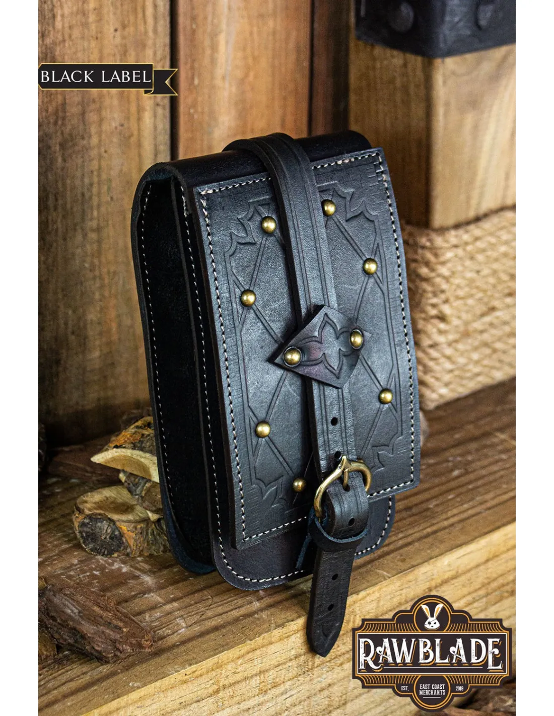 BOLSA CARCASSONE NOBLE MEDIEVAL  NEGRA