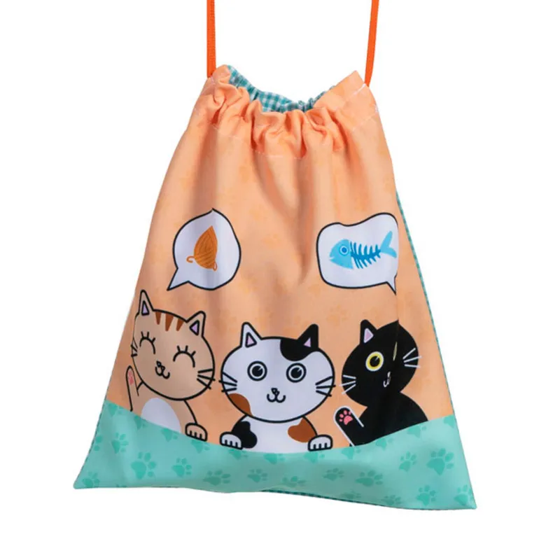 BOLSA SACO INFANTIL GATITOS  DYNEKE