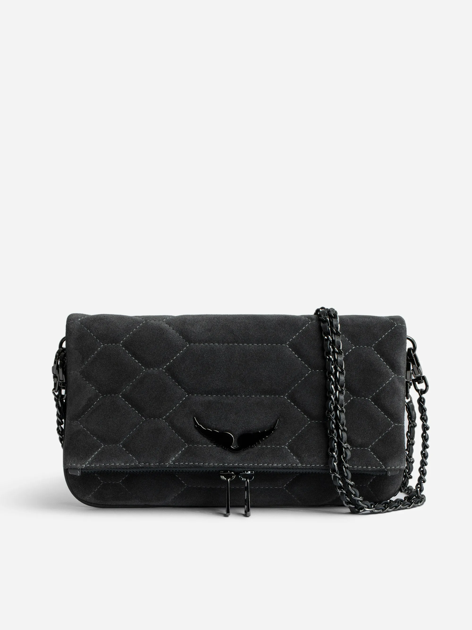 Bolso de mano Rock de ante acolchado