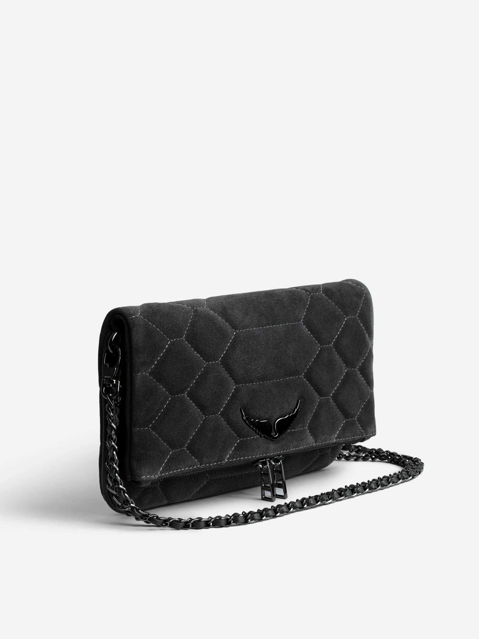 Bolso de mano Rock de ante acolchado