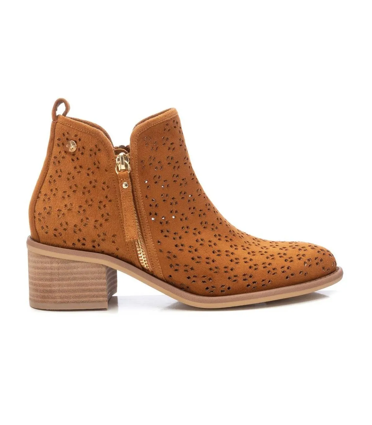 Botines camperos mujer Xti camel tacón medio
