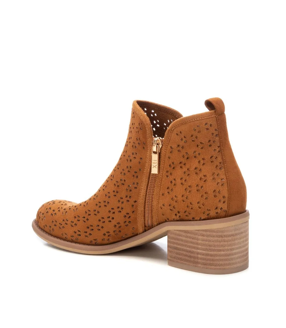 Botines camperos mujer Xti camel tacón medio