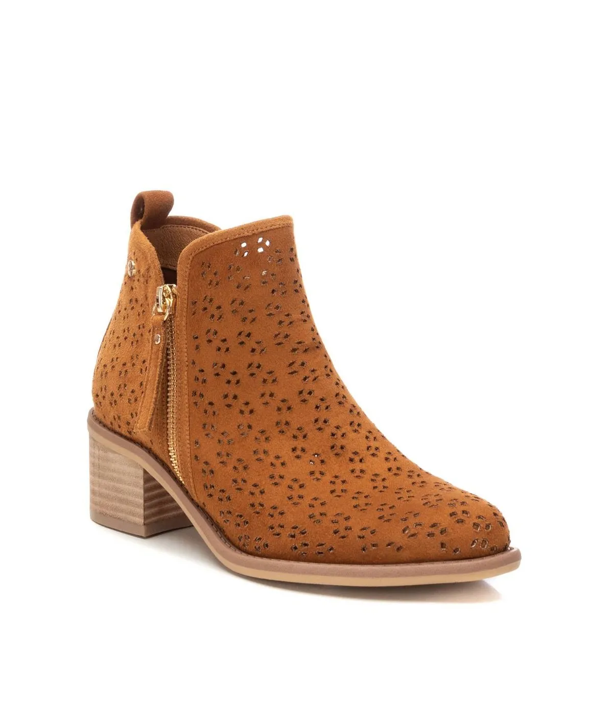 Botines camperos mujer Xti camel tacón medio
