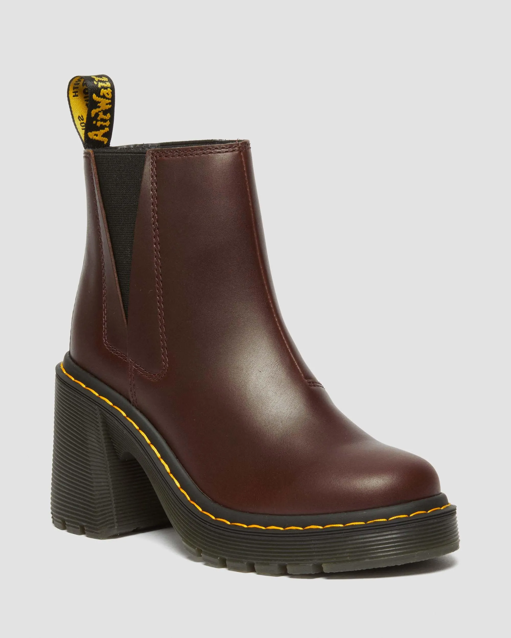 Botines Chelsea de tacón ancho Spence de piel