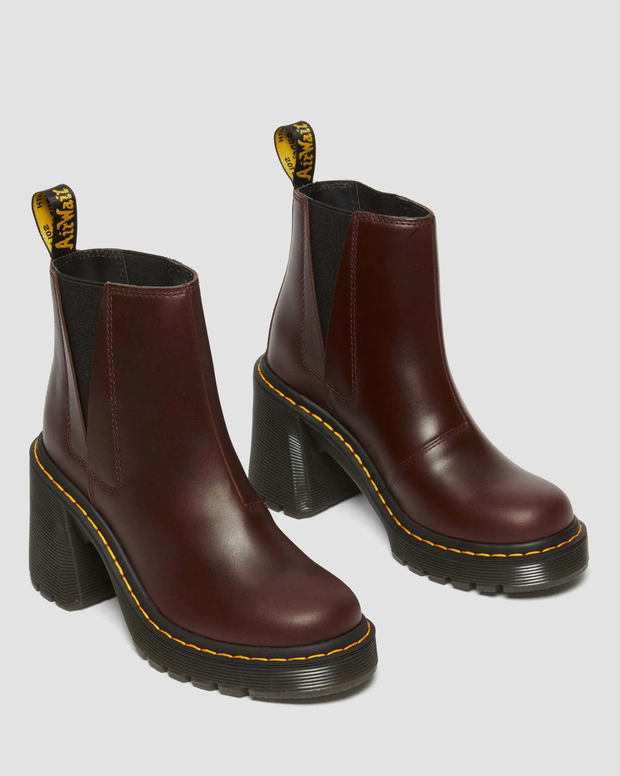 Botines Chelsea de tacón ancho Spence de piel