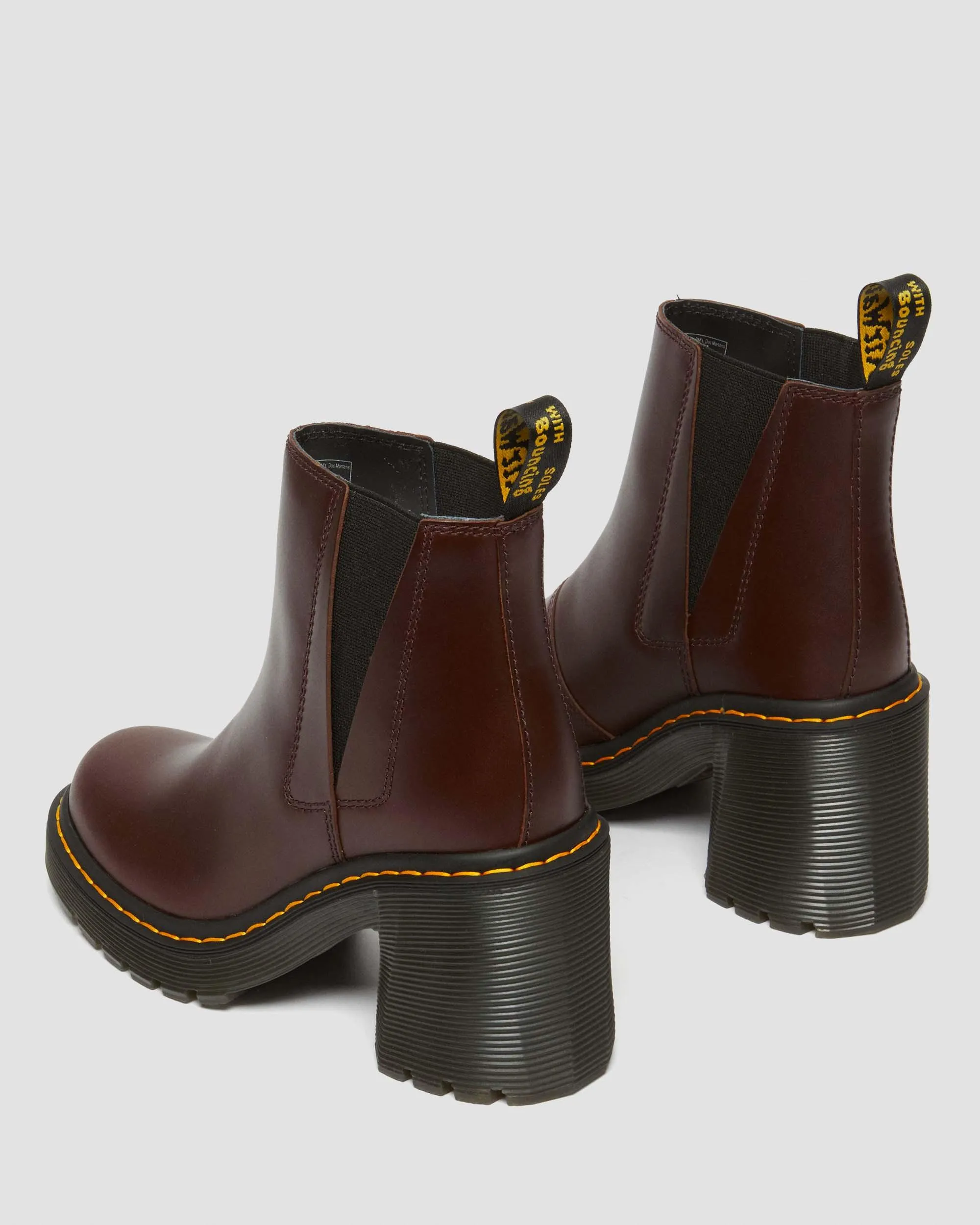 Botines Chelsea de tacón ancho Spence de piel
