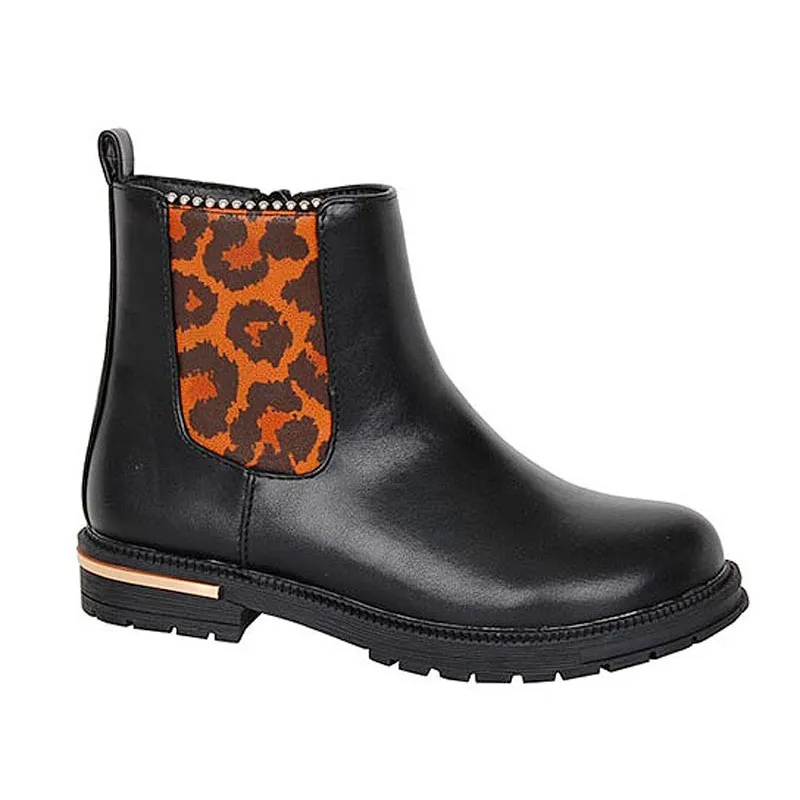 Botines niña animal print