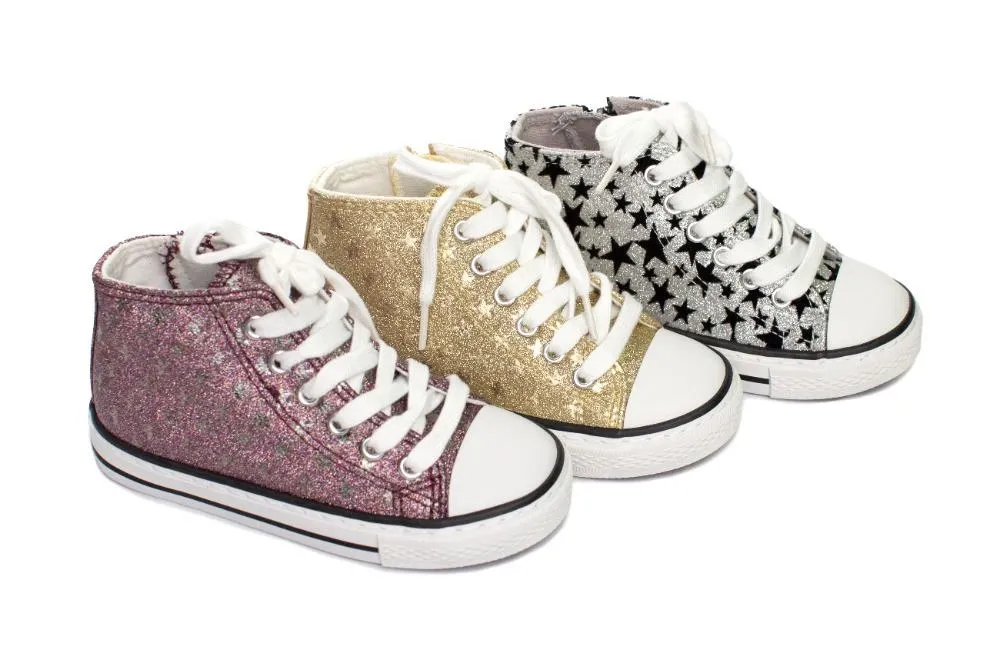 Botines Niña Rosa Estrellas Modelo Galaxia