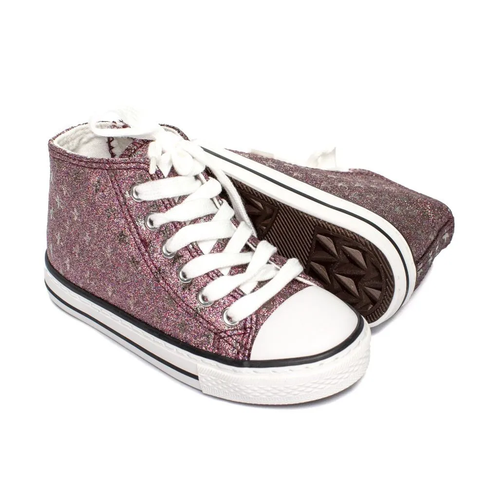 Botines Niña Rosa Estrellas Modelo Galaxia