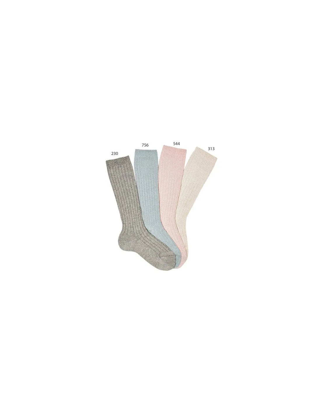 Calcetines acanalado con lurex de Condor
