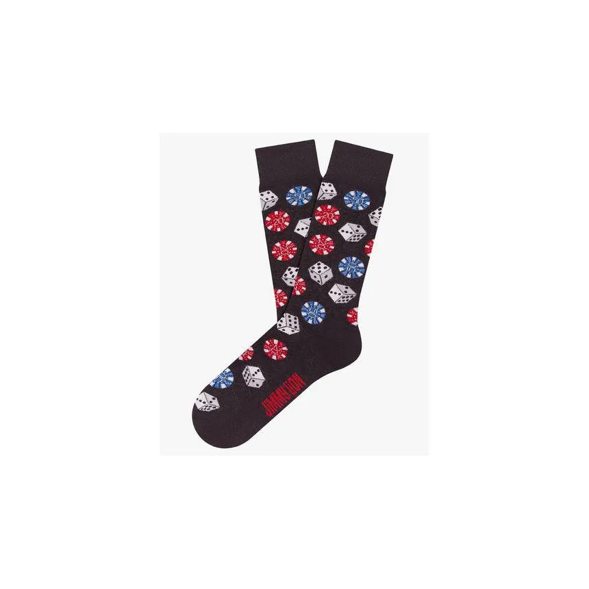 Calcetines Jimmy Lion Casino Chips Unisex Gris 
