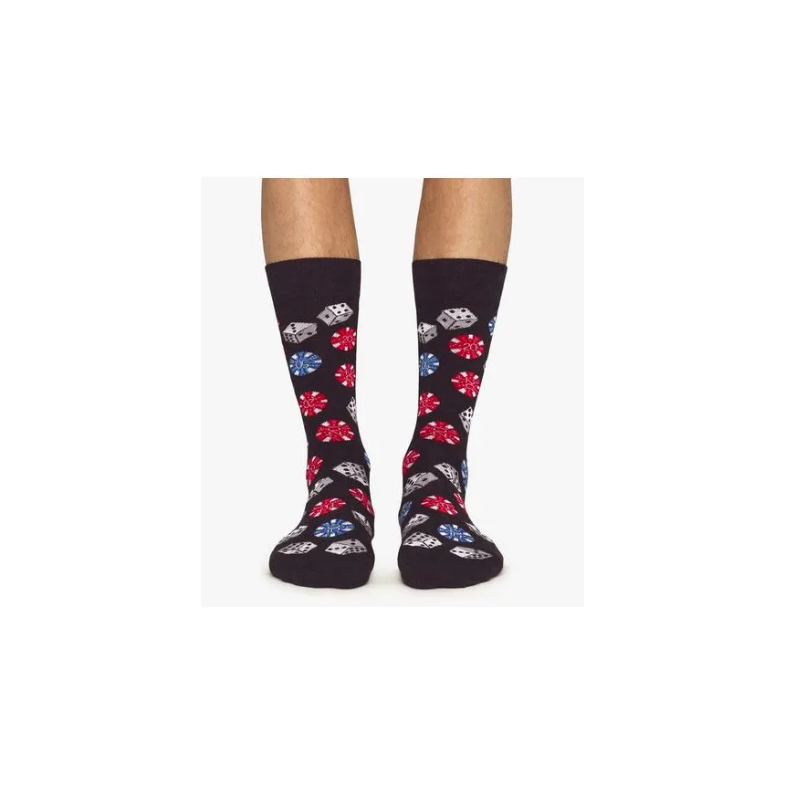 Calcetines Jimmy Lion Casino Chips Unisex Gris 