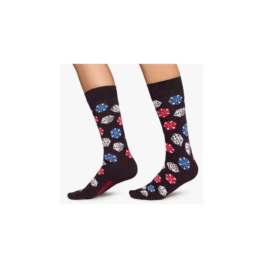 Calcetines Jimmy Lion Casino Chips Unisex Gris 