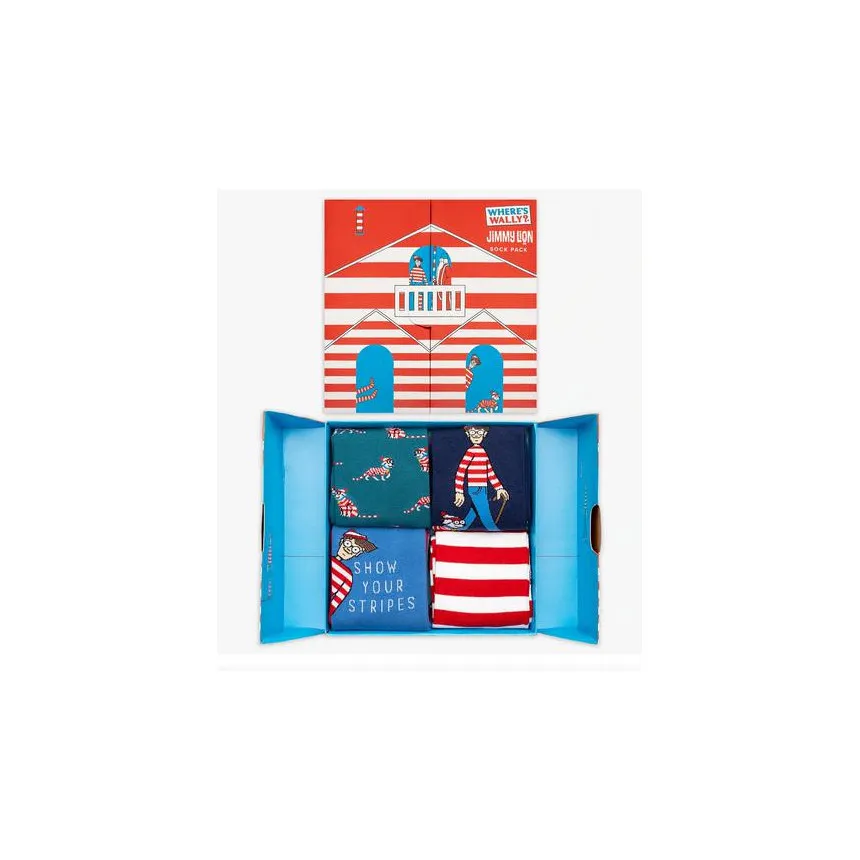 Calcetines Jimmy Lion Pack Where's Wally Unisex 