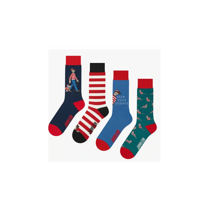 Calcetines Jimmy Lion Pack Where's Wally Unisex 