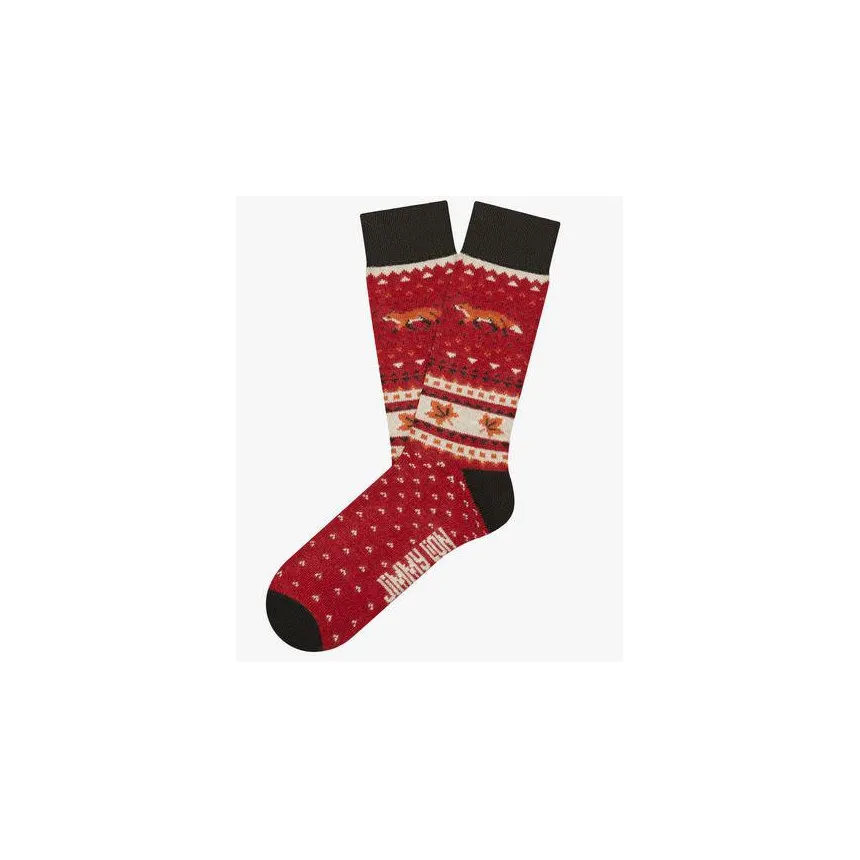 Calcetines Jimmy Lion Winter Fox Unisex Rojo 