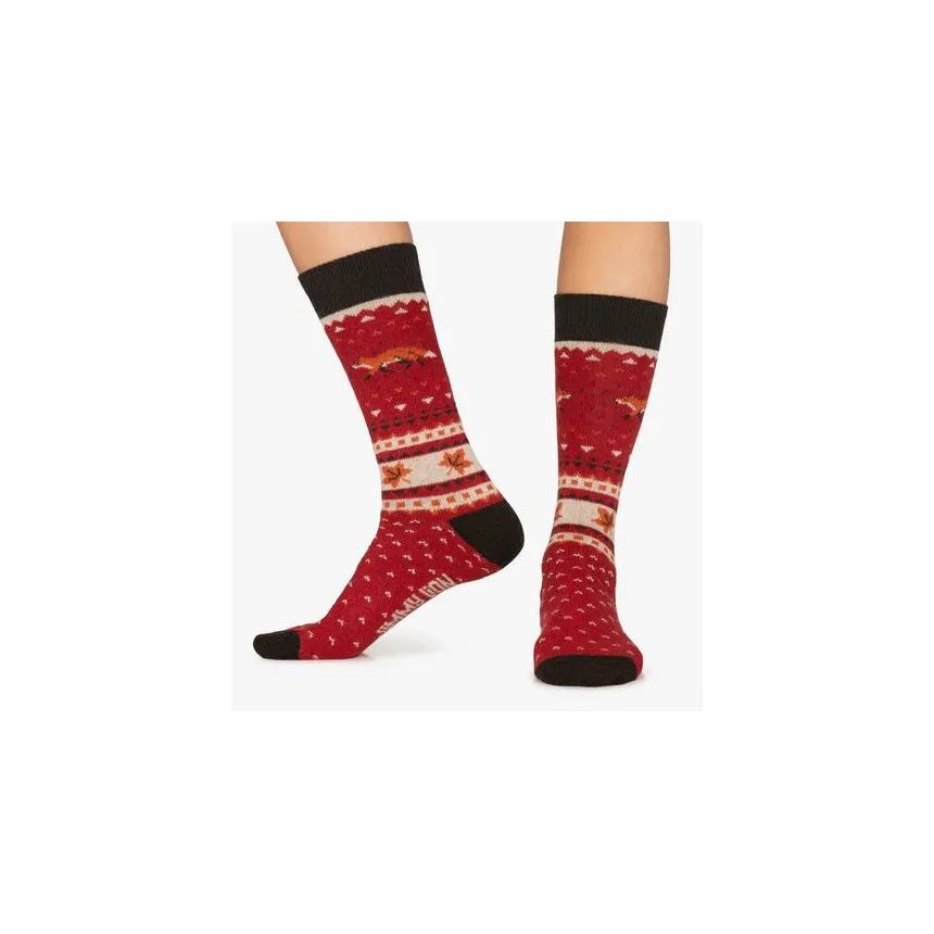 Calcetines Jimmy Lion Winter Fox Unisex Rojo 