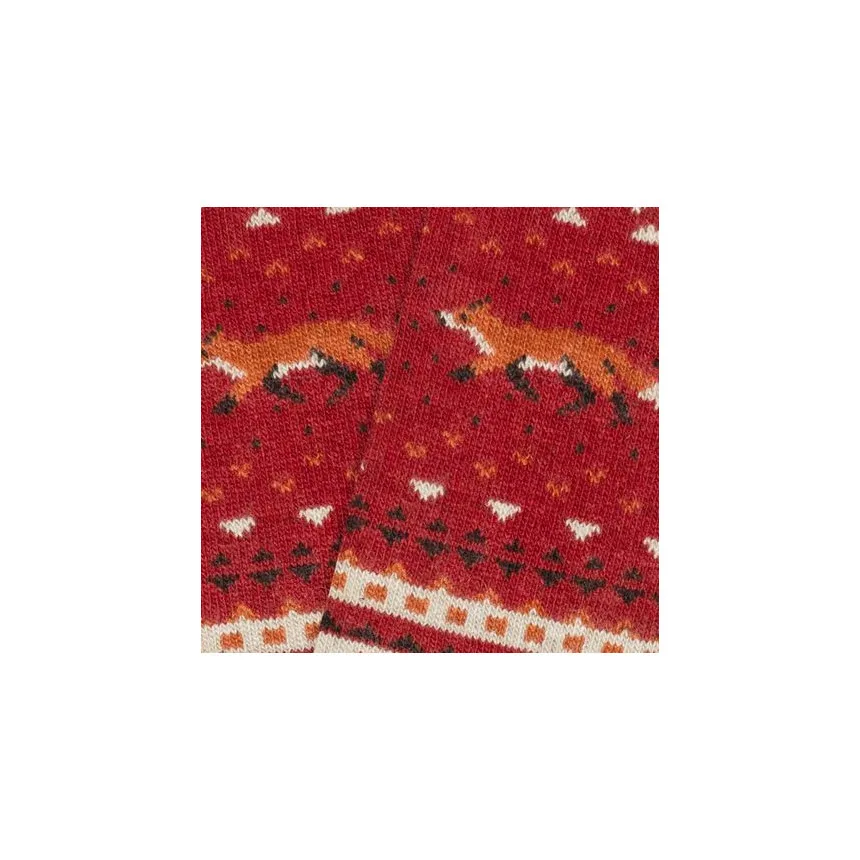 Calcetines Jimmy Lion Winter Fox Unisex Rojo 