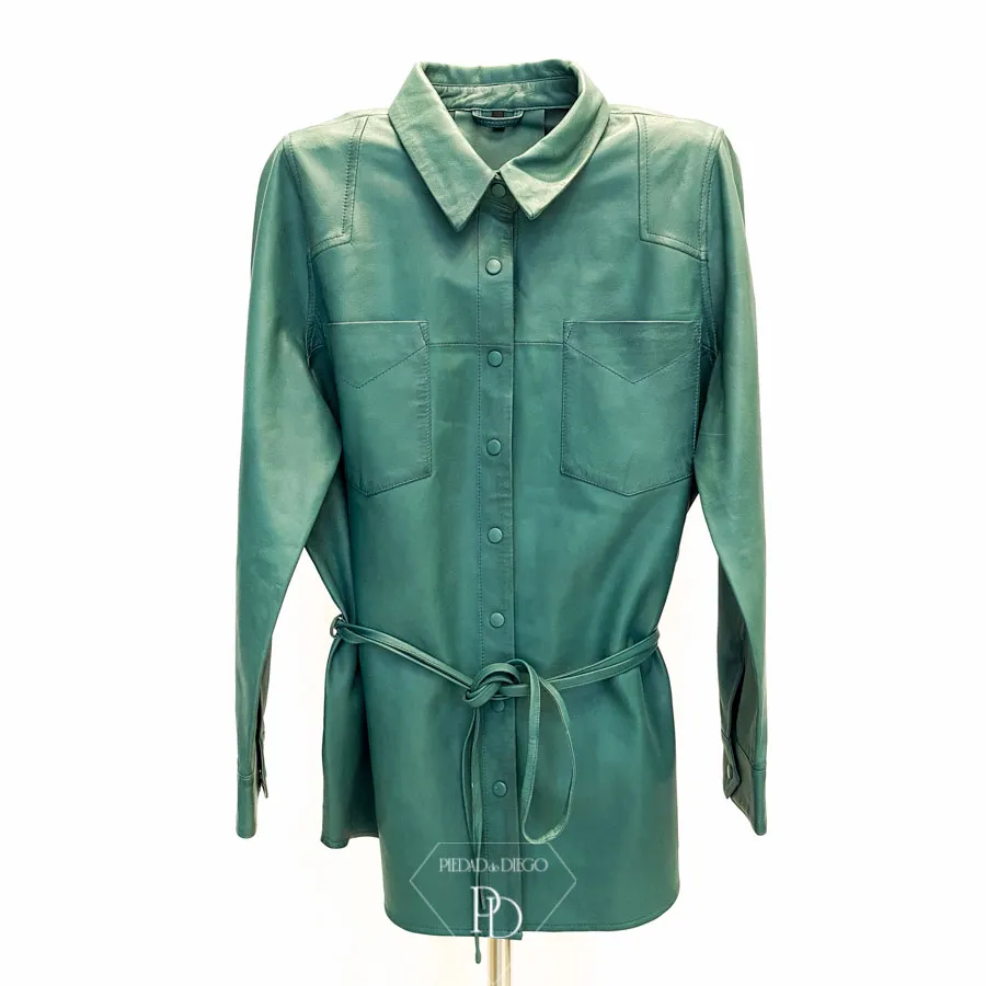 CAMISA DE PIEL MUJER – TEDN AQUA