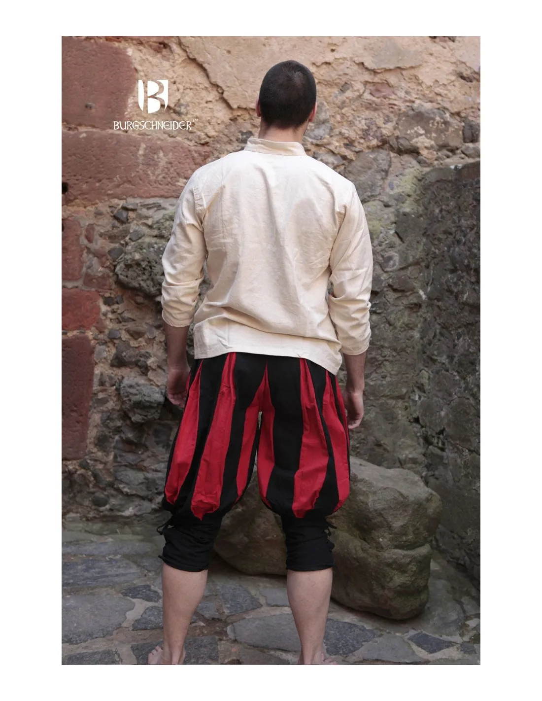Camisa medieval lazos Tristan, crema