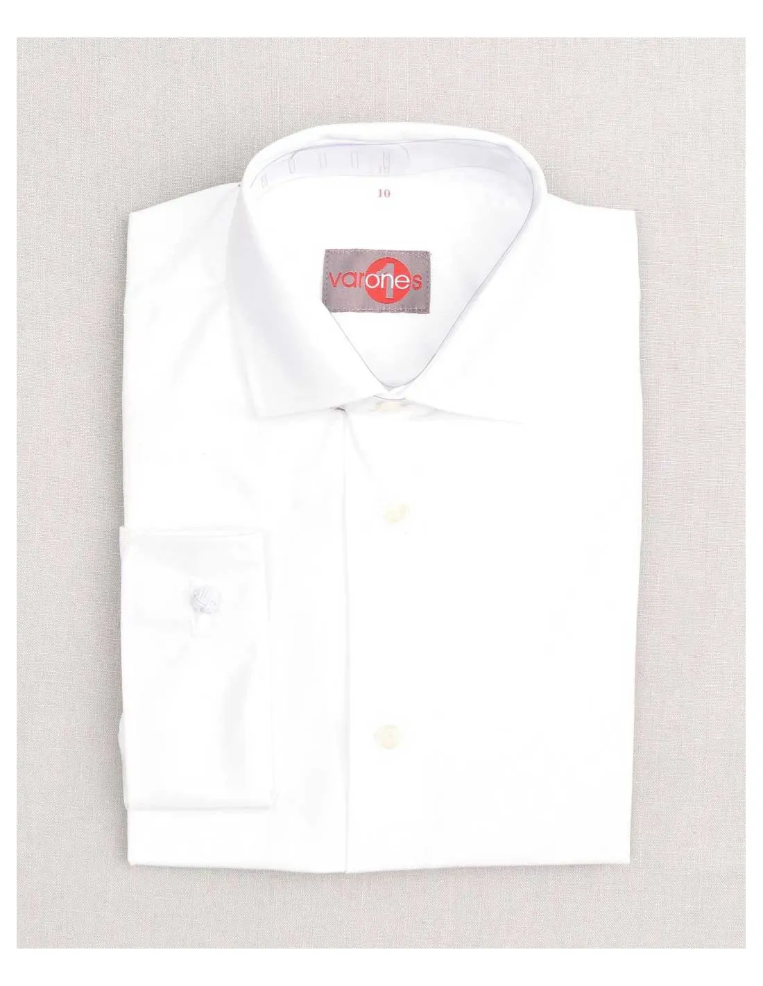 Camisa Niño Blanca Cuello Italiano y Gemelos Varones